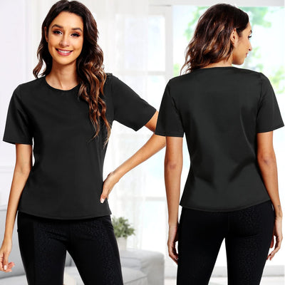 Hocaies Sauna Shirt Damen Neopren Saunaanzüge Fitness Korsett zum Schwitzen Waist Trainer Body Shape