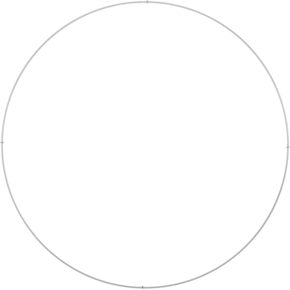vidaXL Pflanzenring 5 pcs Weiss 120 x 120 x 20 cm Kaltgewalzter Stahl, Moderner runder Metall-Pflanz