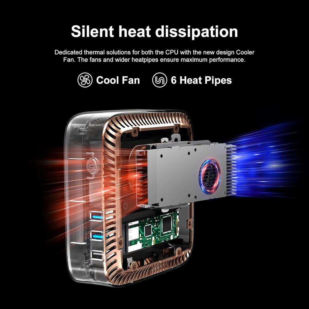 Blackview Mini PC Windows 11 Pro, MP60 Computer mit 16GB DDR4 RAM 512GB M.2 SSD, Intel 11th. Gen N50