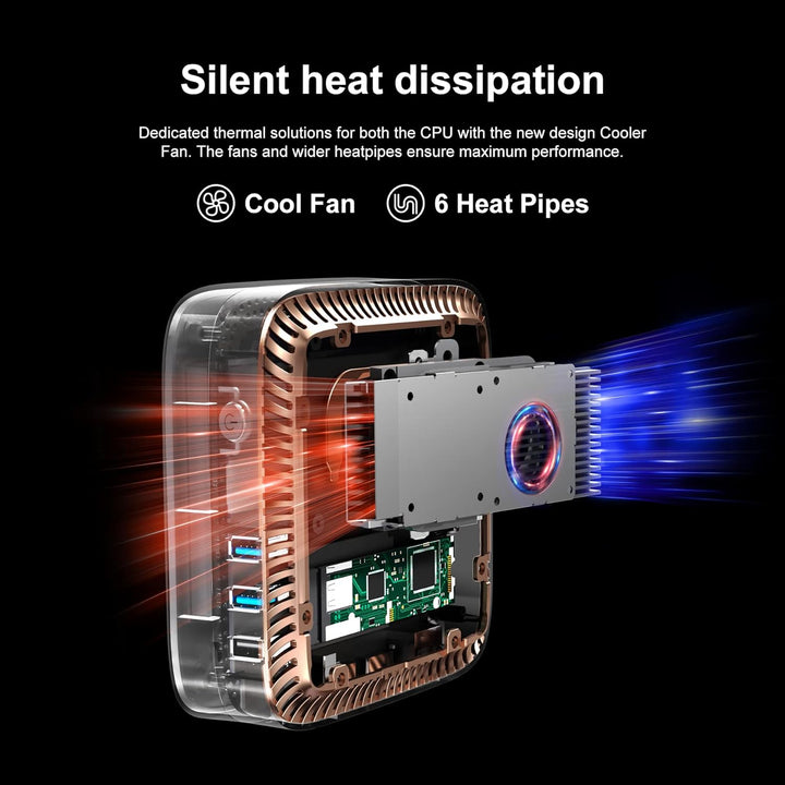 Blackview Mini PC Windows 11 Pro, MP60 Computer mit 16GB DDR4 RAM 512GB M.2 SSD, Intel 11th. Gen N50