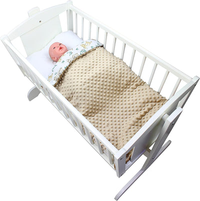 TupTam 2er Set Baby Decken Einschlagdecke 85x85 cm für Autositz Babyschale Babydecke Wiegendecke Min