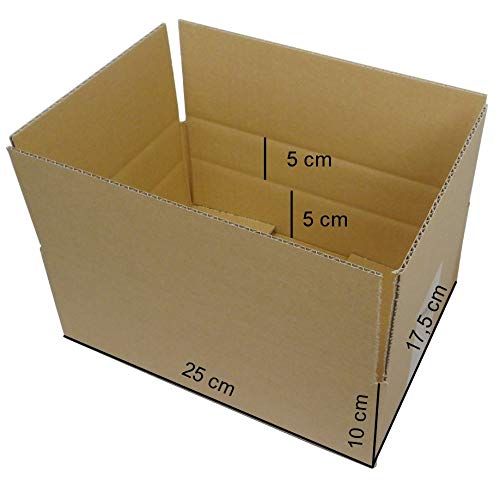 50 Faltkartons Versandkartons Aussenmass 250x175x100 mm/Innenmass: ca. 244 x 169 x 88 mm 50-Karton-2