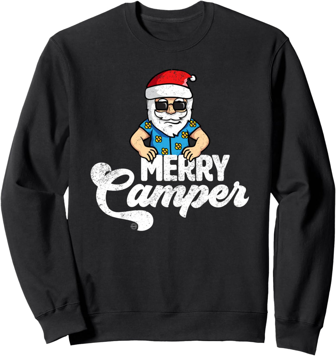 Merry Camper Funny Santa Claus Christmas Camping Gift Sweatshirt