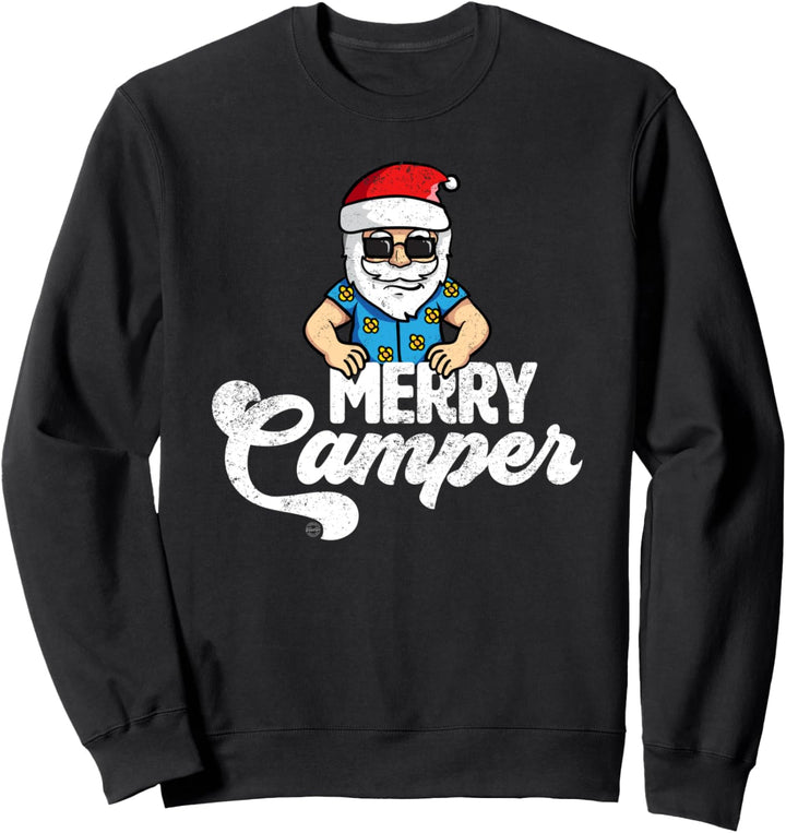 Merry Camper Funny Santa Claus Christmas Camping Gift Sweatshirt