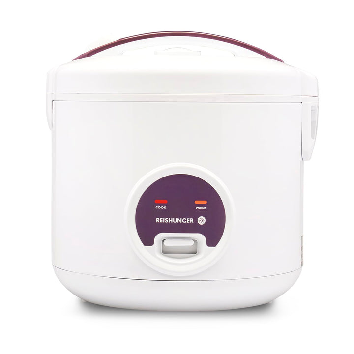 REISHUNGER Reiskocher & Dampfgarer mit Keramikbeschichtung, Weiss, 1,8L - bis zu 10 Portionen - Schn