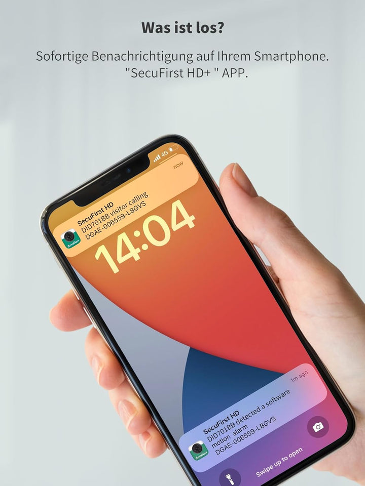 SecuFirst Türklingel mit Kamera mit Chime,Video Türklingel Kabelgebunden,WLAN Klingel Haustür Aussen