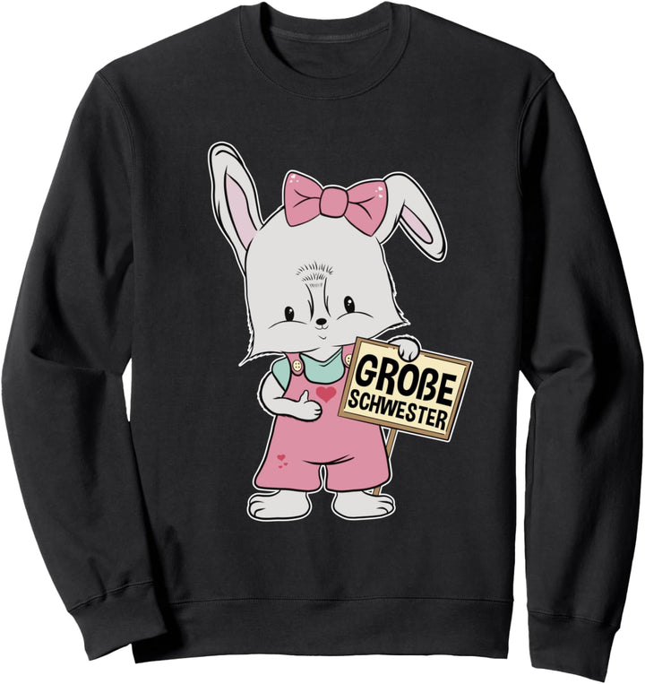 Grosse Schwester Häsin Osterhase Partnerlook Familien Ostern Sweatshirt