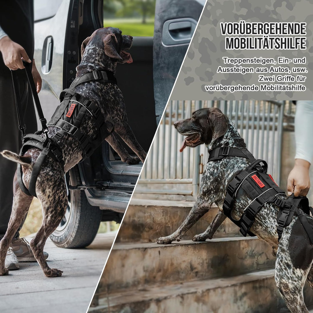 OneTigris Hundegeschirr, SKYEWALKER Unterstützung Geschirr, Einstellbares Hebegeschirr mit 2 Griffen