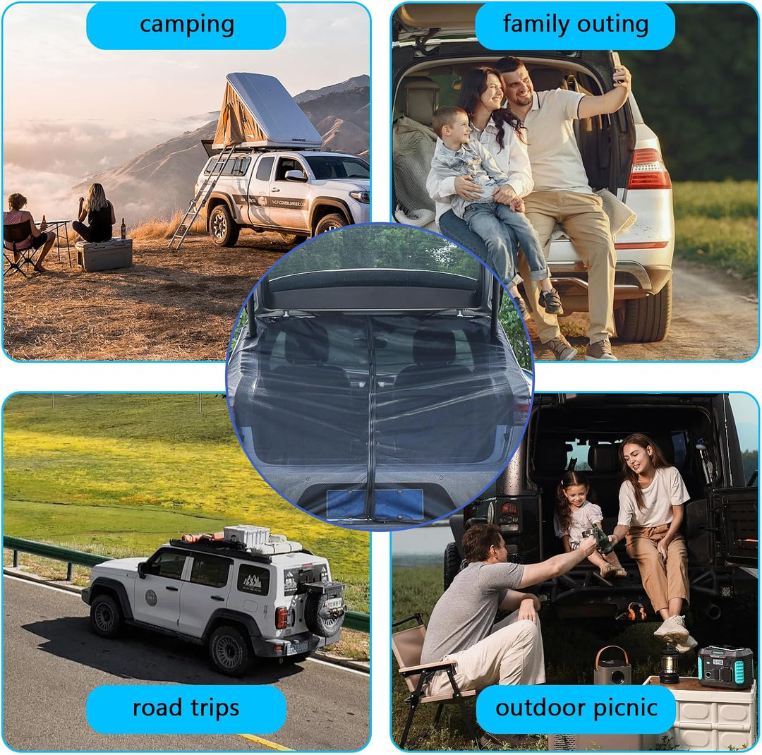 Fliegengitter für Camper Vans – Magnetisches Heckklappen Netz 180×150 cm – Mückenschutz & Sichtschut