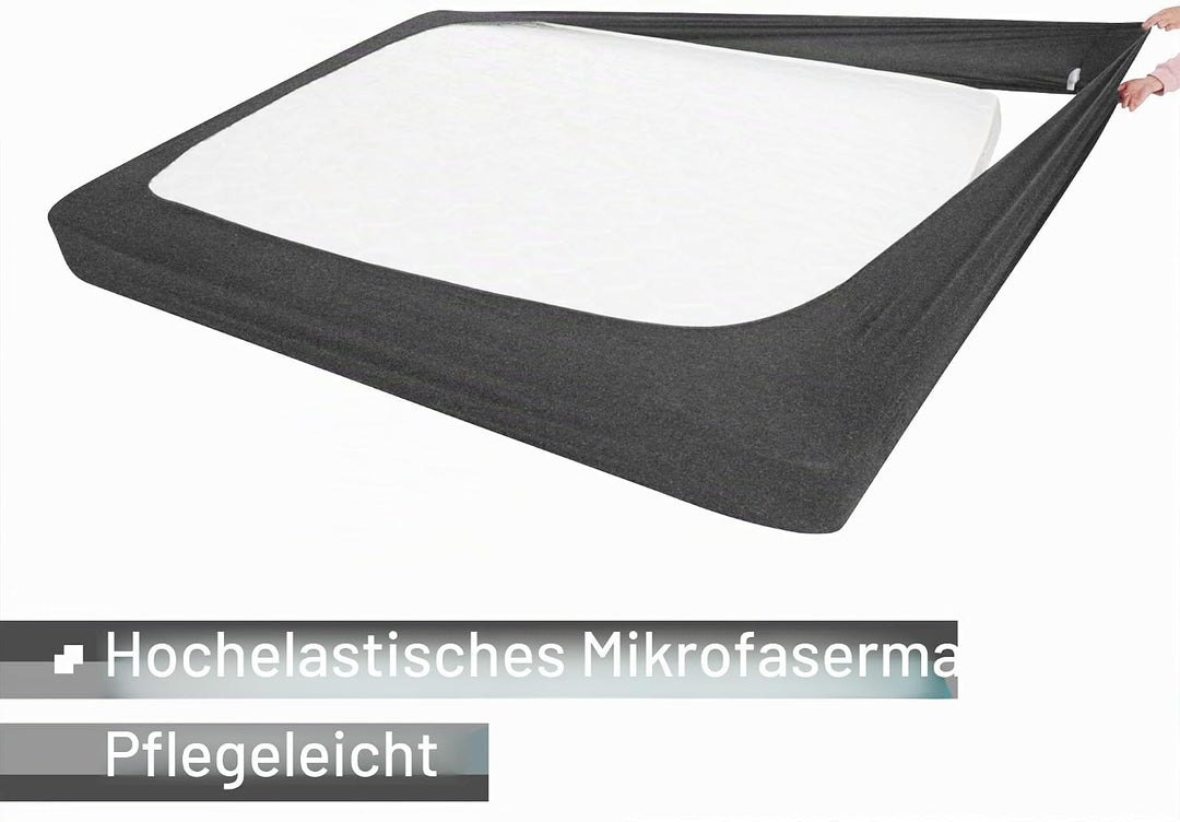 Boxspring-Bezug, King-Size-Grösse, Jersey-Strick und dehnbar, 4 Seiten, Bettrock für Hotel und Zuhau