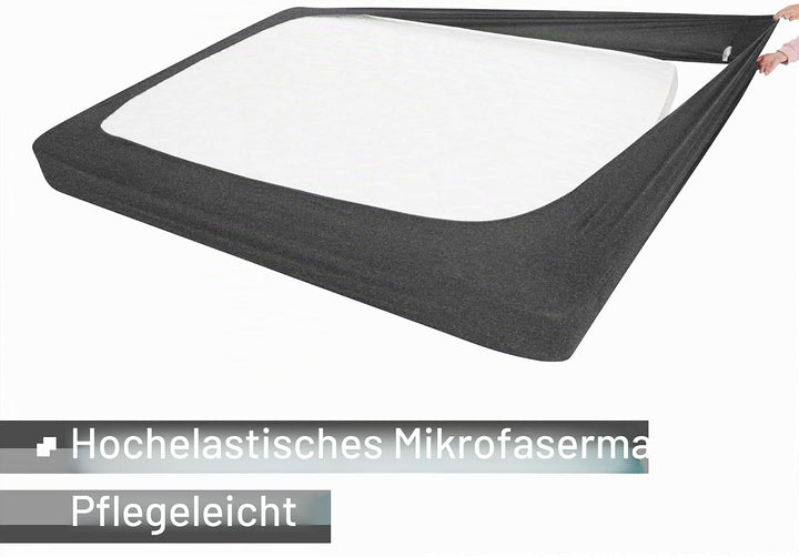 Boxspring-Bezug, King-Size-Grösse, Jersey-Strick und dehnbar, 4 Seiten, Bettrock für Hotel und Zuhau