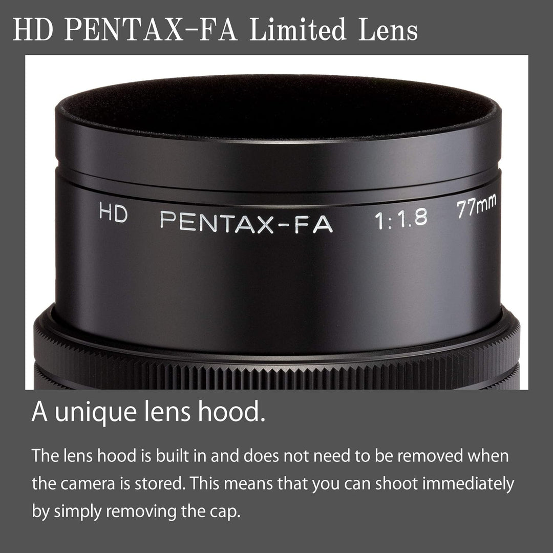 Pentax PENTAX-FA 77mmF1.9 Limited Schwarz Leichte Telebrennweite, z.B. für Porträtaufnahmen mit leis