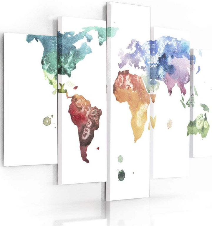 Feeby Frames, Leinwandbild Bilder Wand Bild - 5 Teile - Wandbilder Kunstdruck 200x100 cm, Typ A