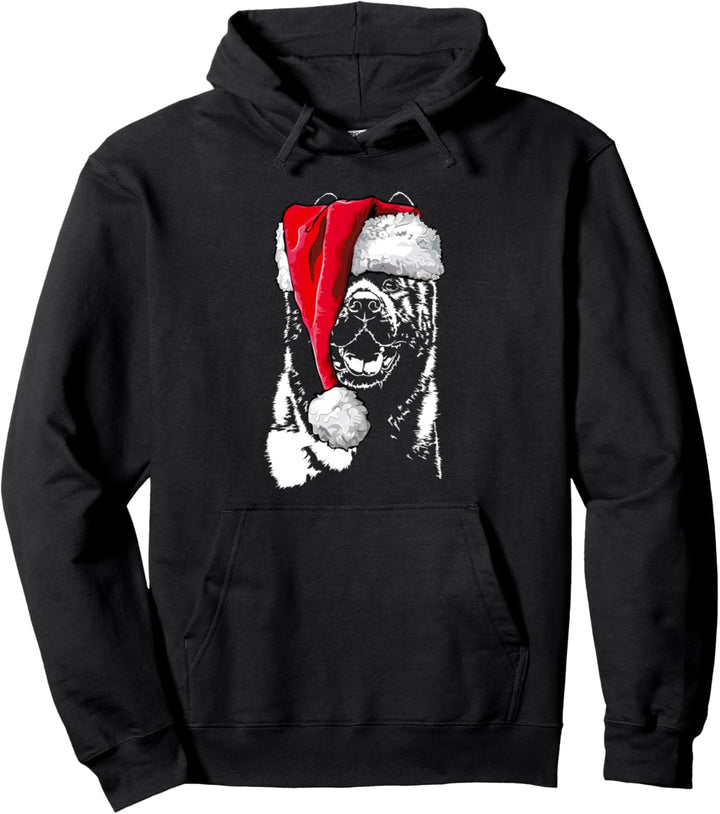 Lustiger American Akita Weihnachtsmann Weihnachten Hunde Pullover Hoodie