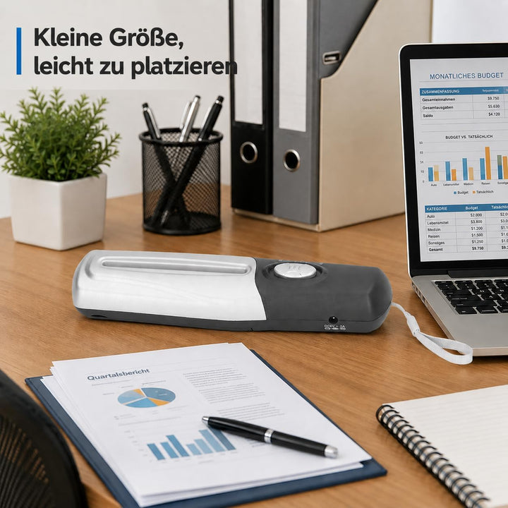 Tragbarer Elektrischer Mini-USB-Aktenvernichter, manueller Aktenvernichter mit USB-Akku für Zuhause,