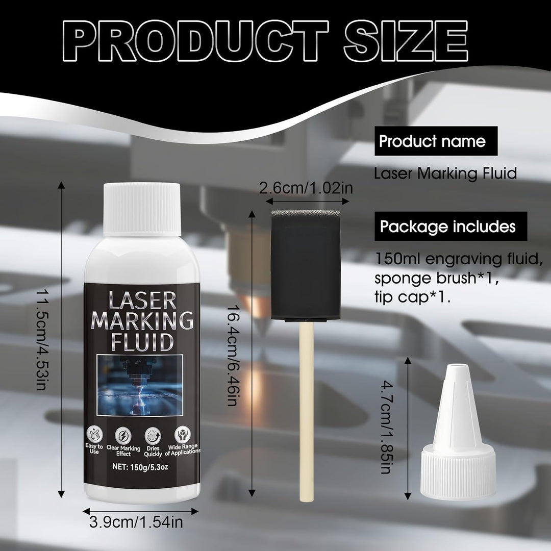 Laser Markierungsspray, Laser Gravur Spray, Lasermarkierungsflüssigkeit, Geeignet für Lasergravuren