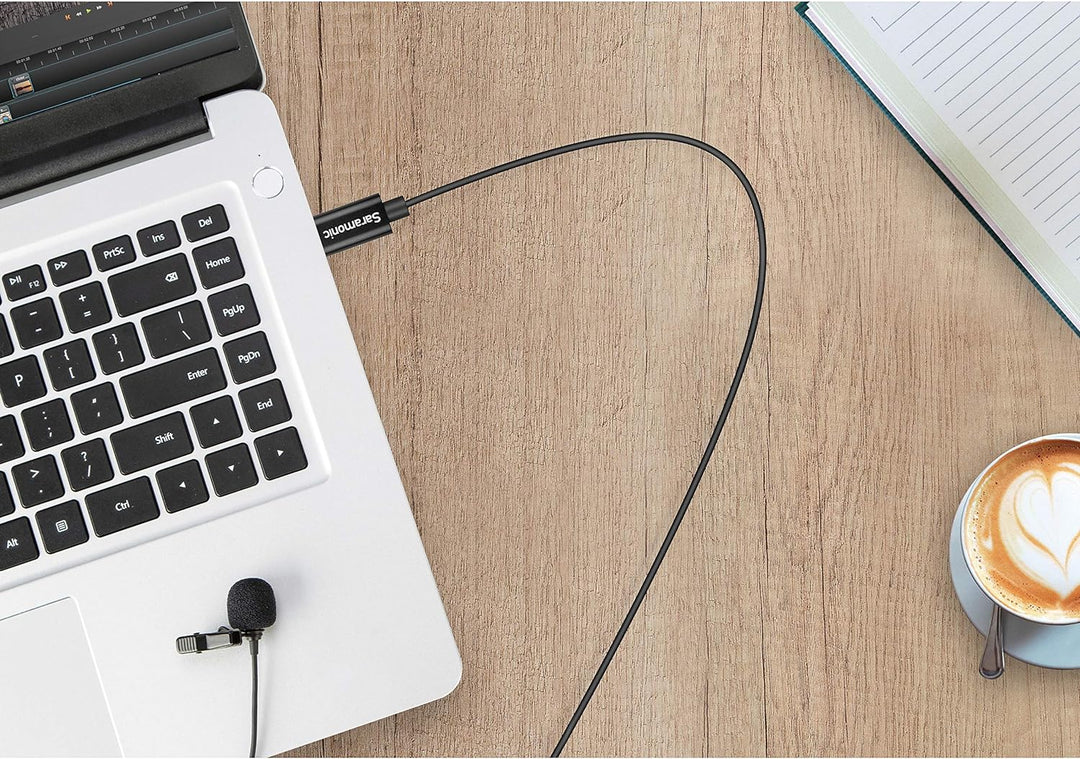 Saramonic Lavalier-Mikrofon mit USB-A-Anschluss für Computer mit 6,56 Zoll (2 m) Kabel (SR-ULM10)