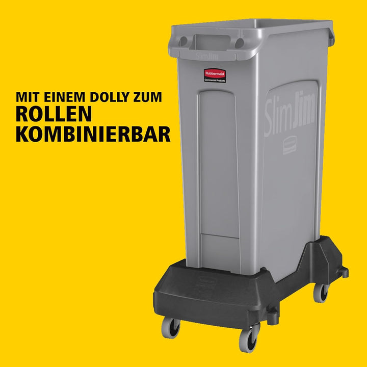 Rubbermaid Commercial Products FG354060GRAY Slim Jim Recyclingbehälter mit Lüftungskanälen, 87 L, B5