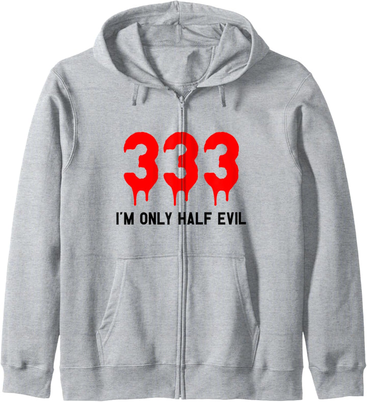 333 I'm Only Half Evil I Lustiges Halloween Kostüm Kapuzenjacke
