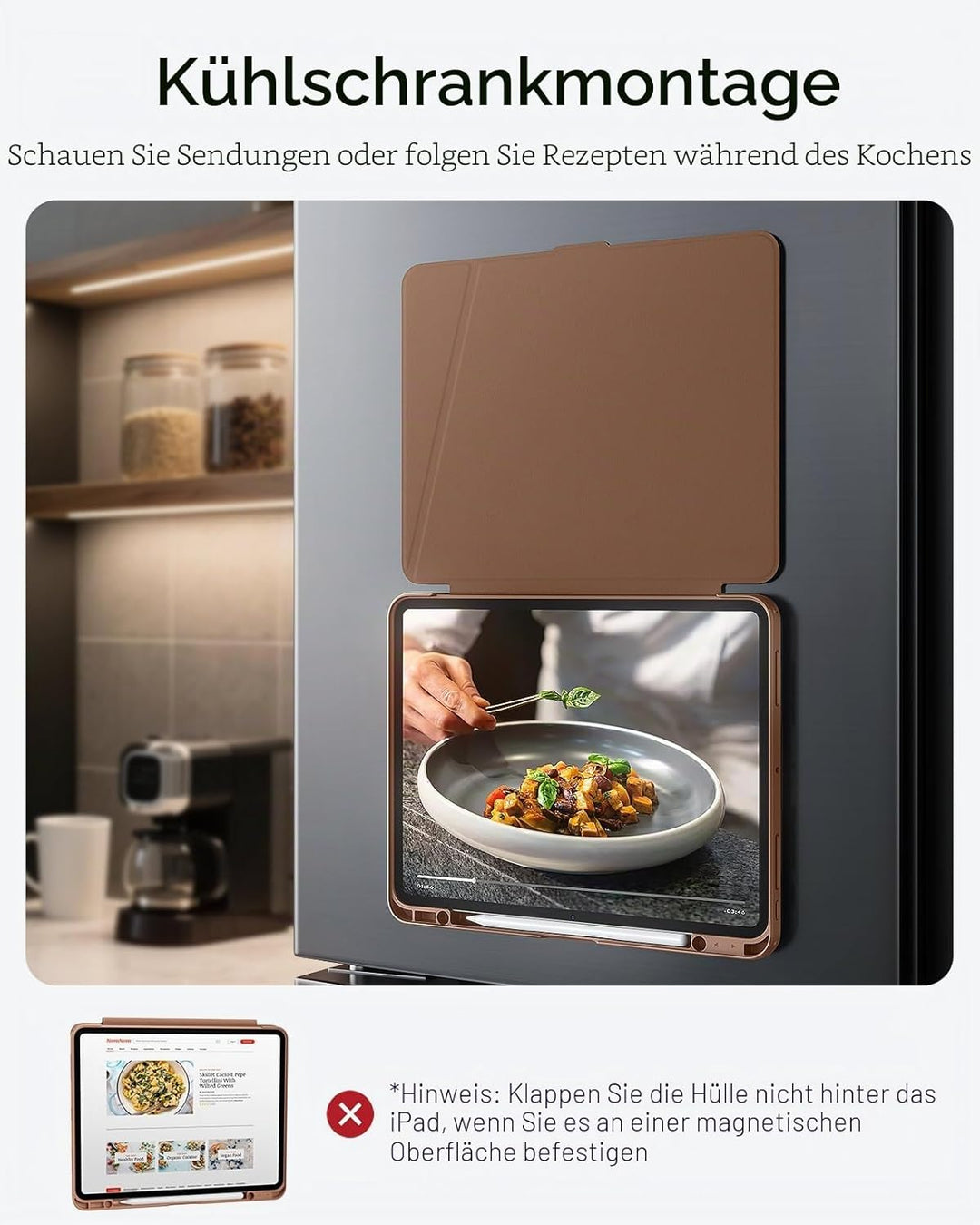ESR für iPad Pro 13 Zoll Hülle (M5/M4) 2025/2024, Vertikaler Ständer, Multi-Winkel, Ultra-stabile Hü