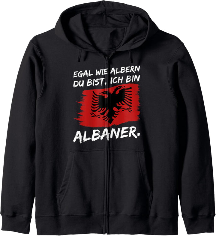 Albanien Albaner stolzer Albaner Adler albanische Flagge Kapuzenjacke