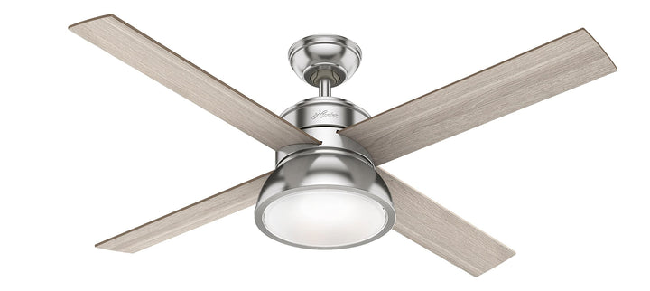 HUNTER FAN Deckenventilator Loki 132 cm für den Innenbereich, mit Beleuchtung und Fernbedienung, 4 a