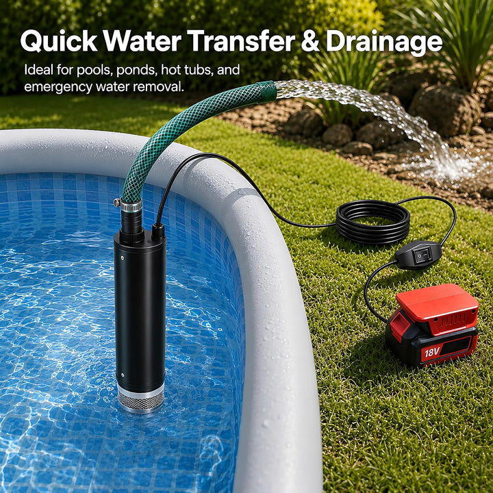 Akku Wasserpumpe für Einhell 18V Akku 30L/min Tragbare | Wasserpumpe &amp; Sumpfpumpe Wasserpumpe Akku S