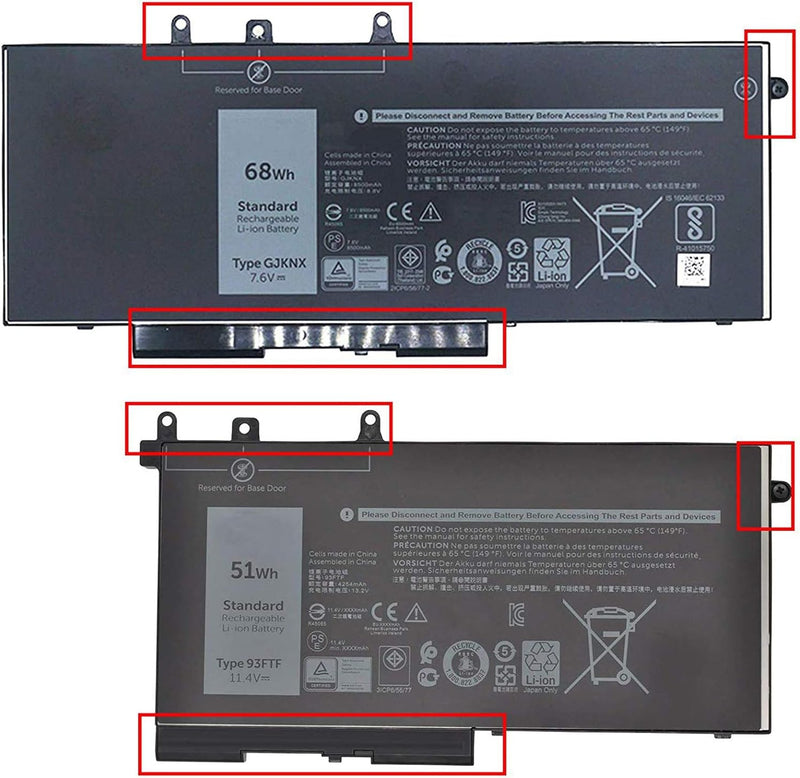 ASKC 68Wh 4-Cell GJKNX Laptop Akku für Dell Latitude 5480 5580 5280 E5480 E5580 E5490 E5491 E5590 E5