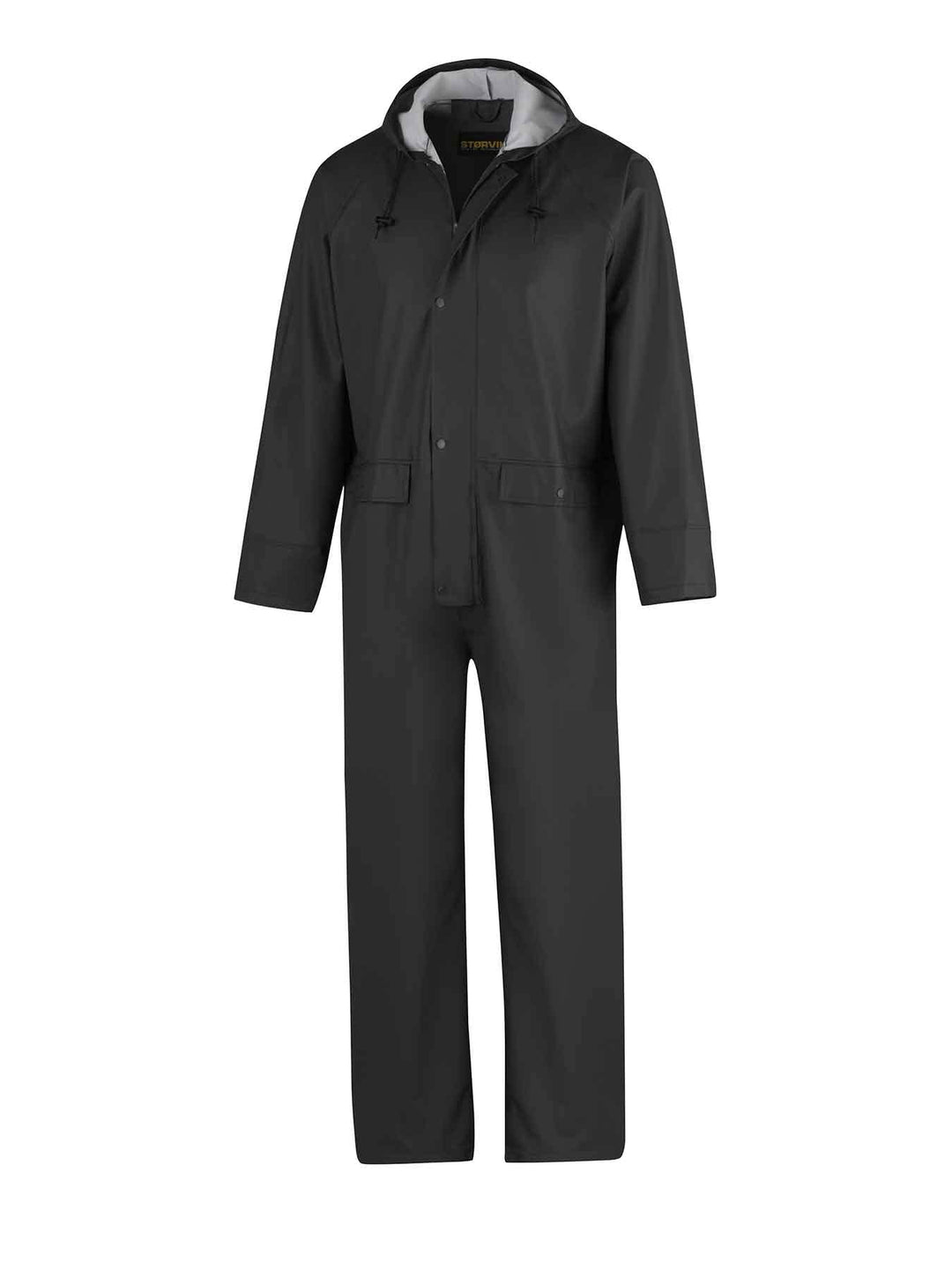 STØRVIK PU-Overall Regenkombi Regenoverall Reinigungsoverall Unisex Schwarz L, Schwarz L