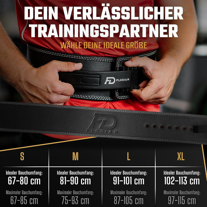 Profi Gewichthebergürtel Full Power Design Herren &amp; Damen [Schnellverstell] Hebelverschluss Gym Lift