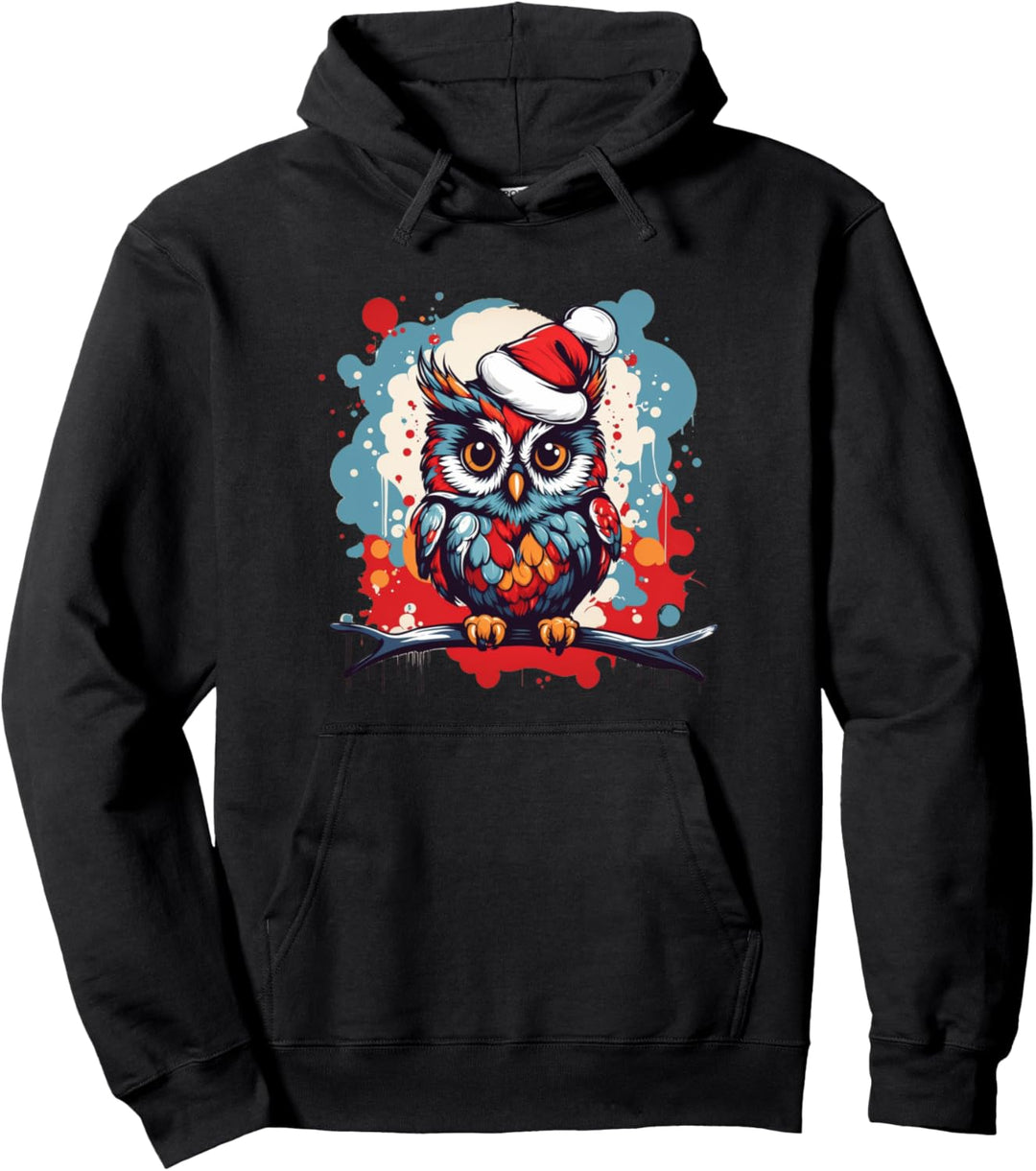 Weihnachtseule Pullover Hoodie
