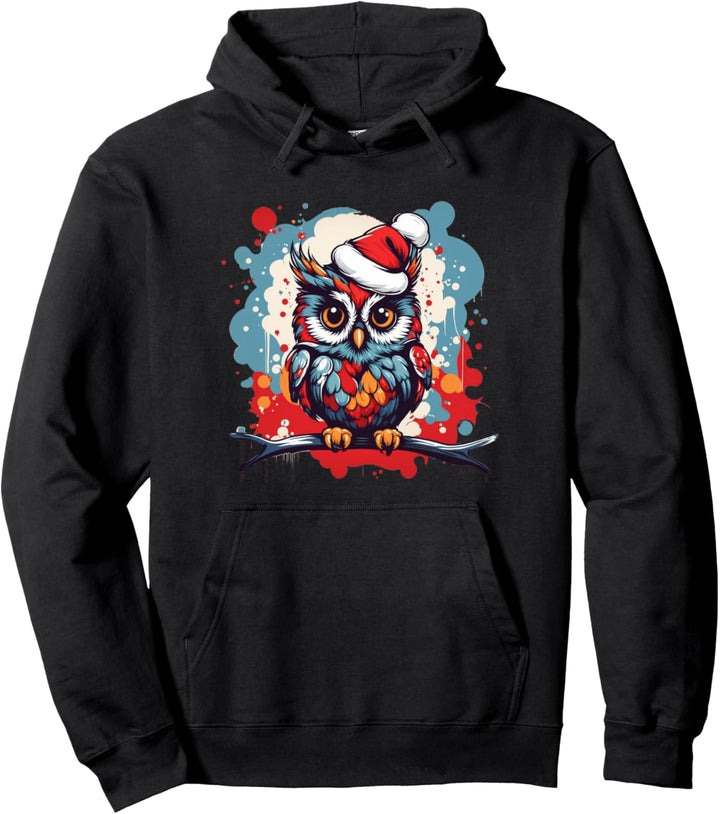 Weihnachtseule Pullover Hoodie
