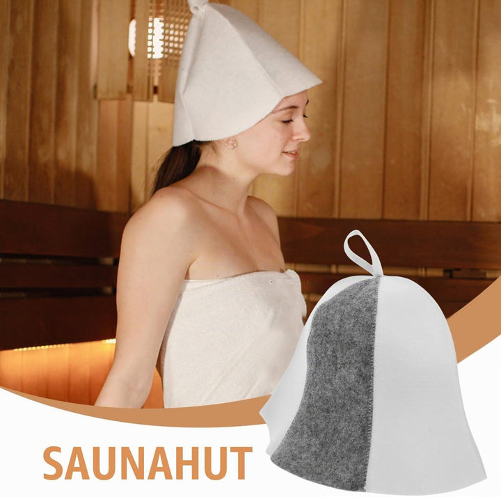 Felt Sauna Hut - Komfortable Sauna MüTze FüR Herren Und Damen Schutz FüR Kopf Und Augen Ideal FüR Da