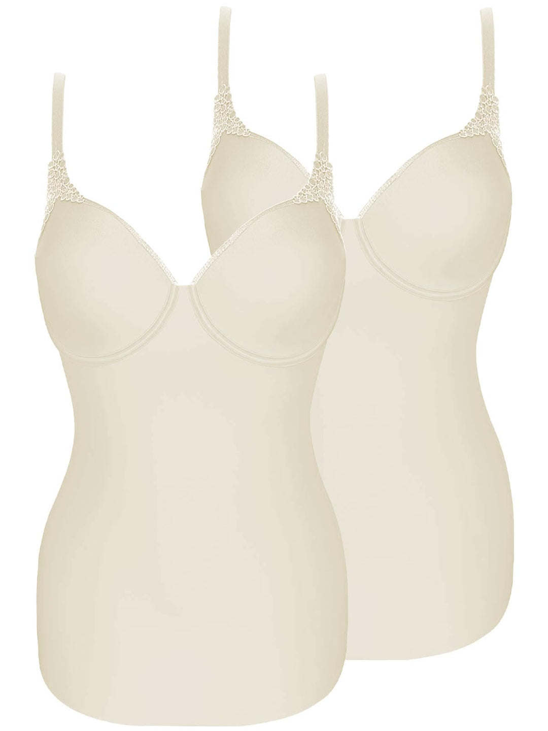 VIANIA! 2er Pack Spacer BH Hemd Carola 181514 75C Cream, 75C Cream