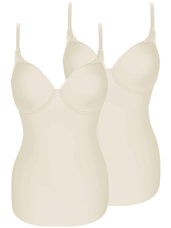 VIANIA! 2er Pack Spacer BH Hemd Carola 181514 75C Cream, 75C Cream