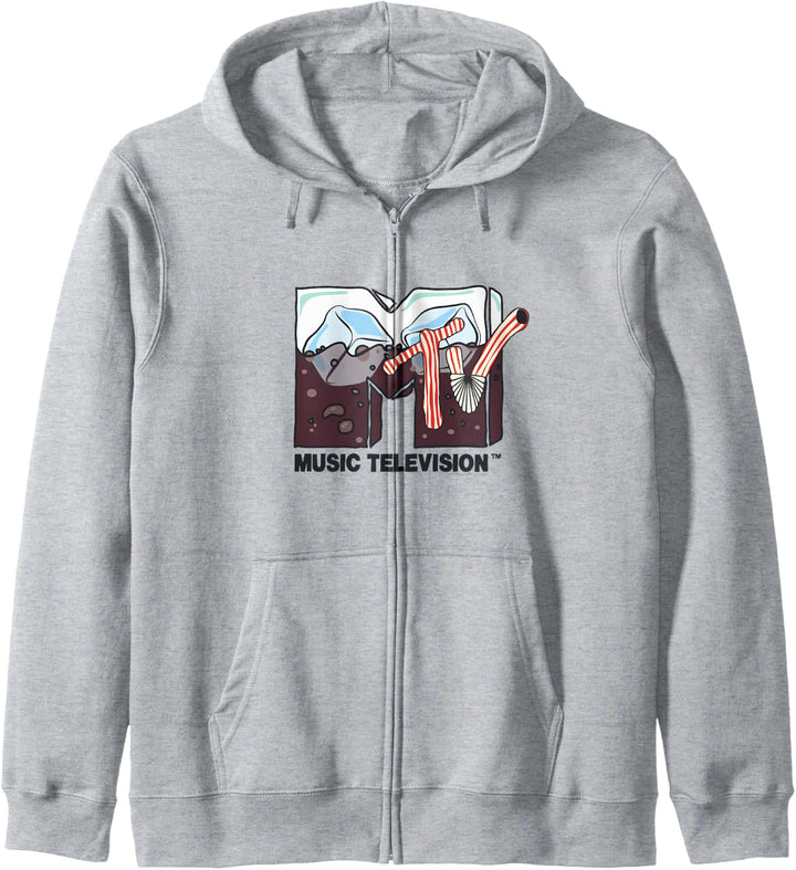 MTV Logo Cola und Eiswürfel Kapuzenjacke