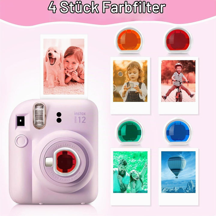 Eurhomewit Sofortbildkameras Zubehör Set für Fujifilm Instax Mini 12, Enthält Tasche für Instax Mini