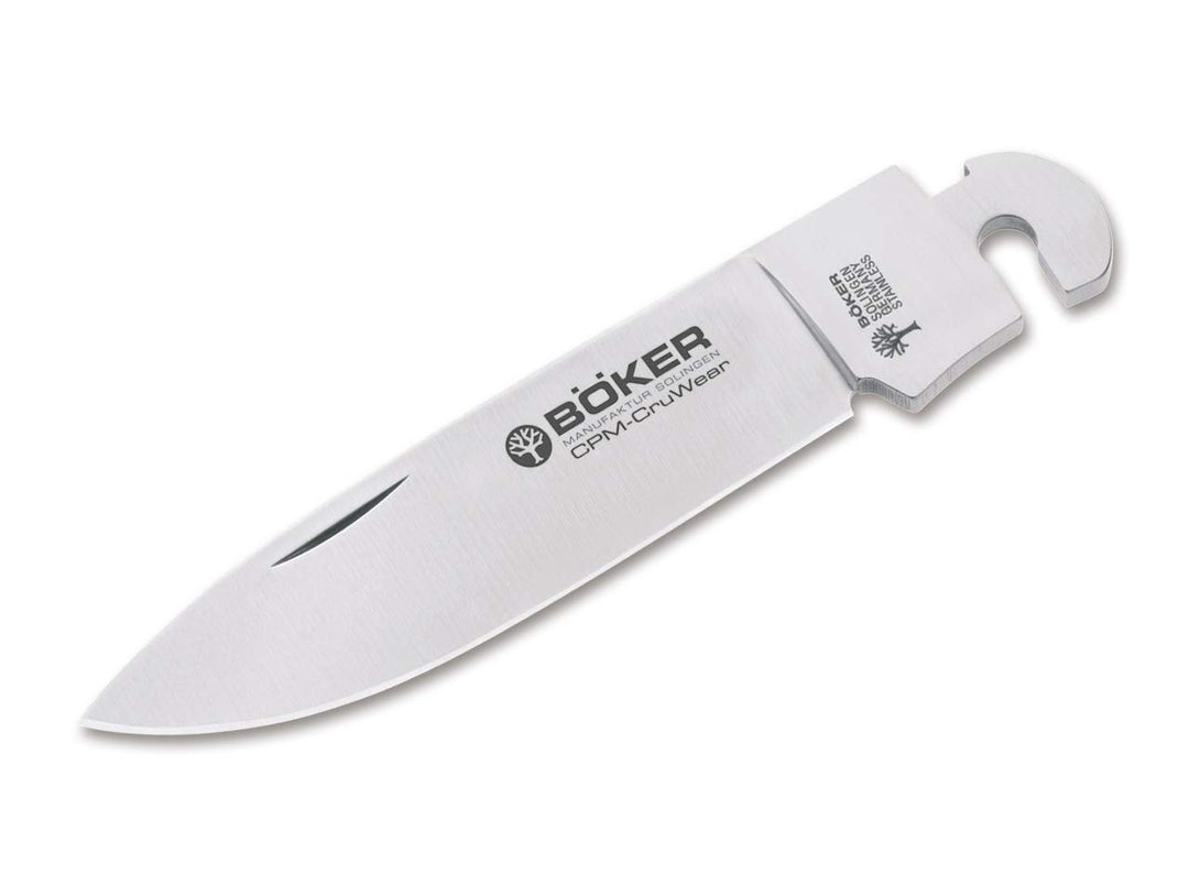 Böker Optima Drop-Point-Klinge CPM-CruWear, silber, 9 cm