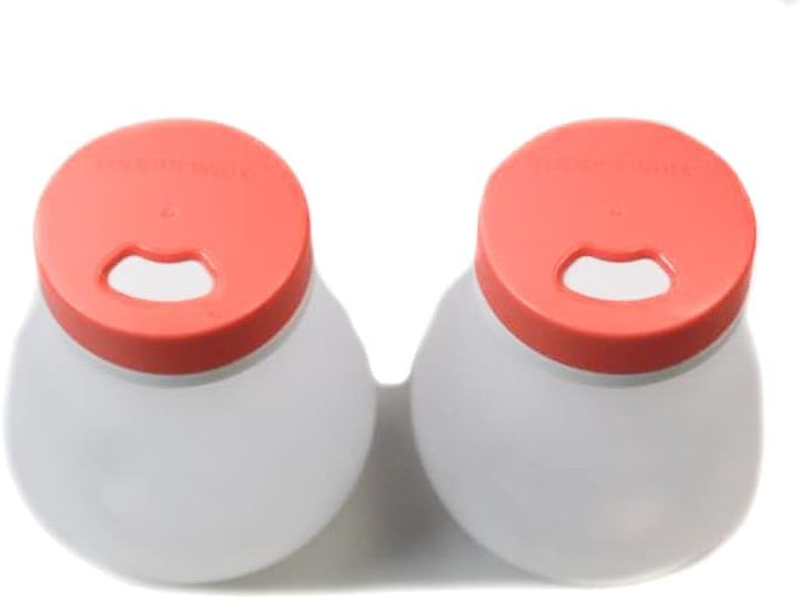 Tupperware SET (2) Allegra Salz und Pfefferstreuer 200 ml weiss lachs Gewürzspender Gewürzstreuer St