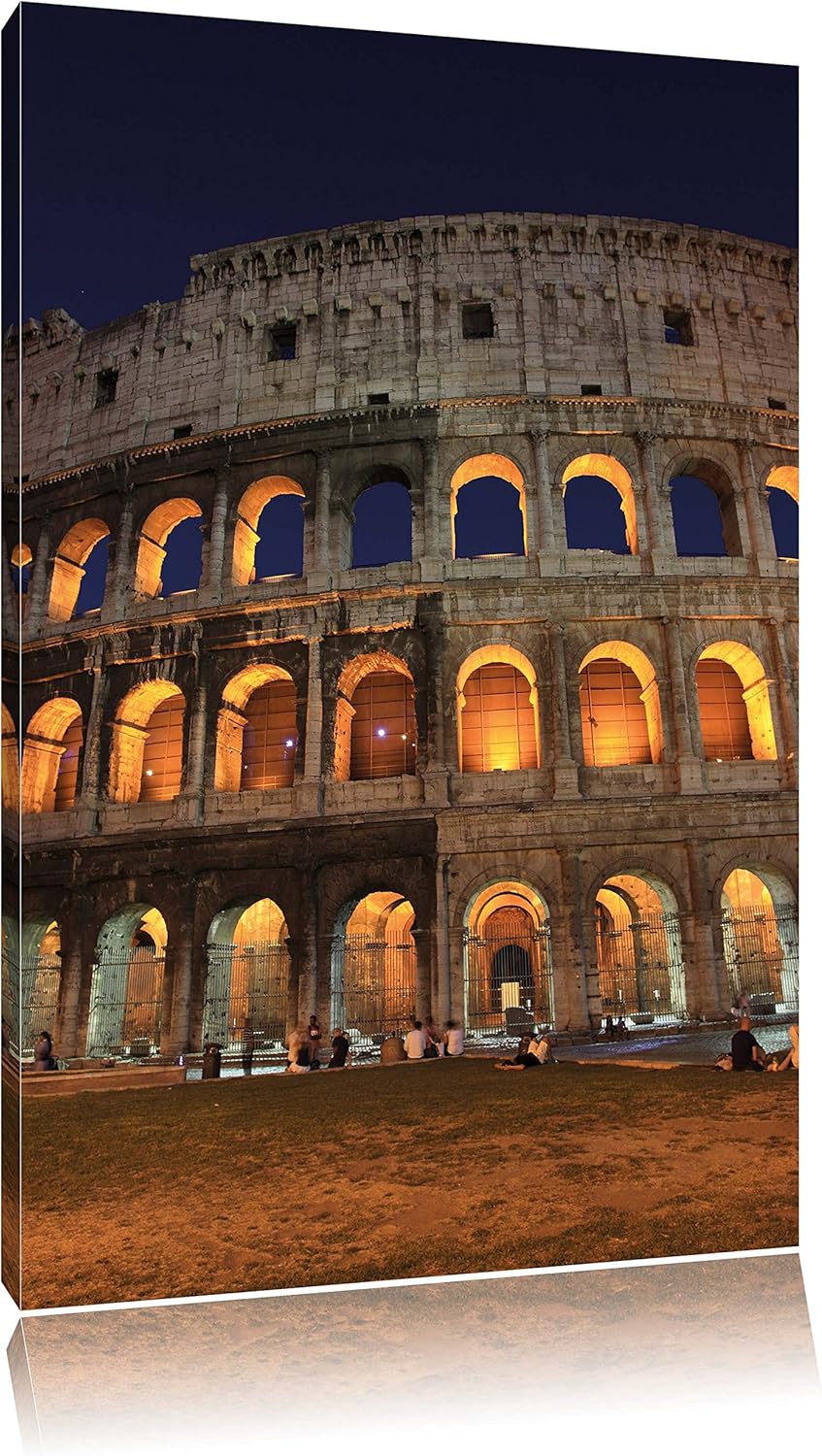 Pixxprint Colosseum in Rom Italien Italy als Leinwandbild/Grösse: 100x70 / Wandbild/Kunstdruck/ferti