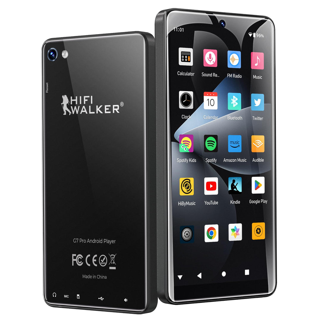 HIFI WALKER G7 Pro MP3 Player with Dual Cameras, Android 13, 3GB RAM+32GB ROM, Bluetooth 5.0, WiFi,