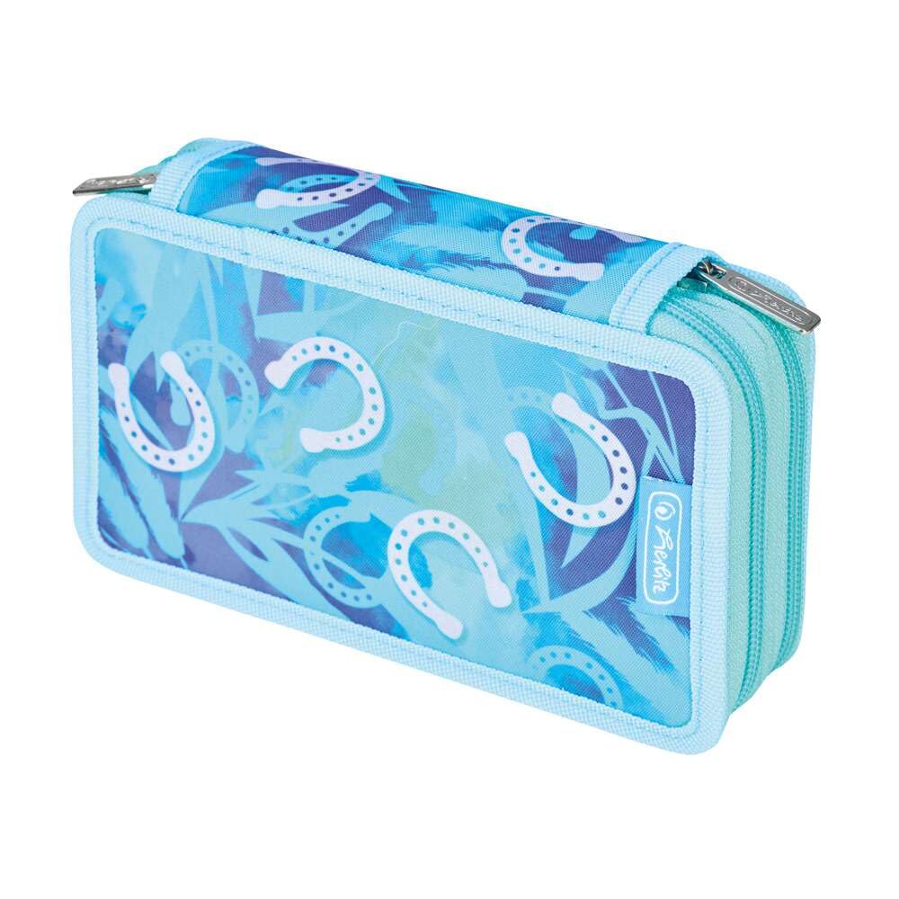 Herlitz Federmäppchen Doppel mit Ausrüstung, Kinder Tasche für Schulutensilien, Funktionelles Utensi