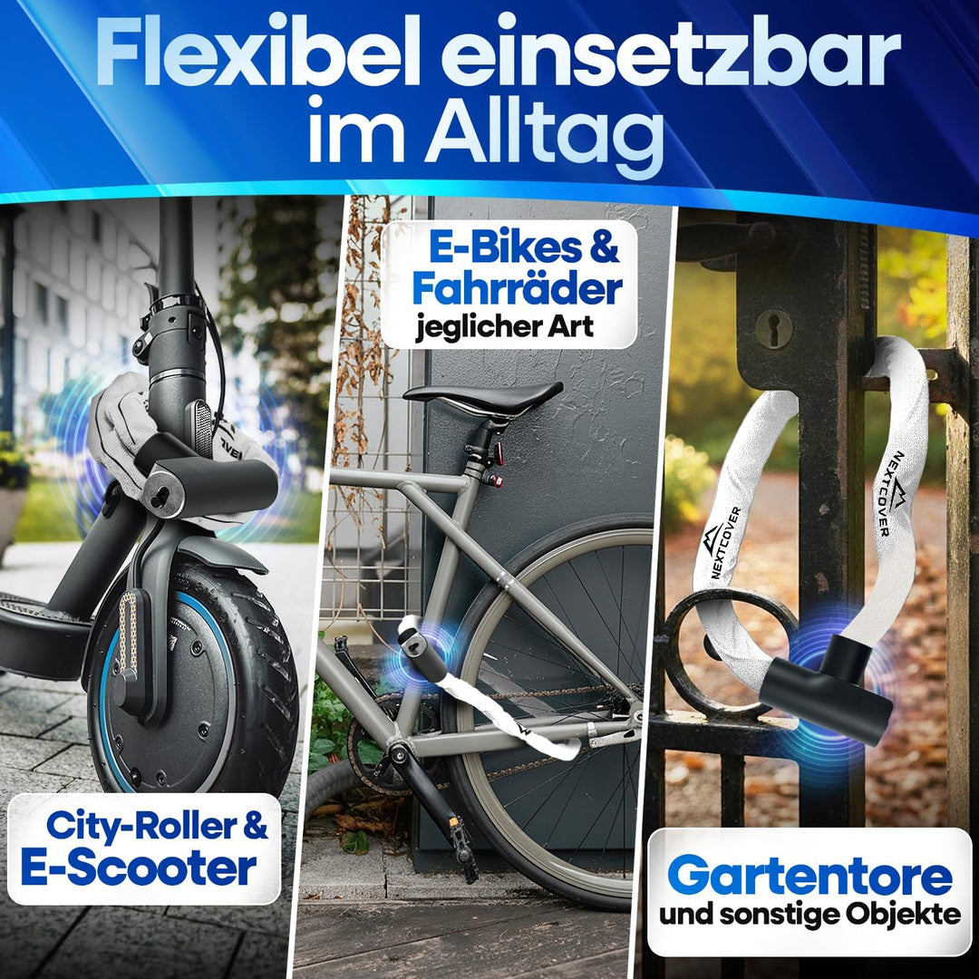 NEXTCOVER® Fahrradschloss LockOne mit Schlüssel I - [SAFESECURE] Fahrradschloss hohe Sicherheit I ro
