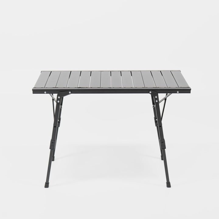 BOXIO - Table: Klappbarer Campingtisch 88x40 wetterfest stabil &amp; faltbar höhenverstellbarer Outdoor