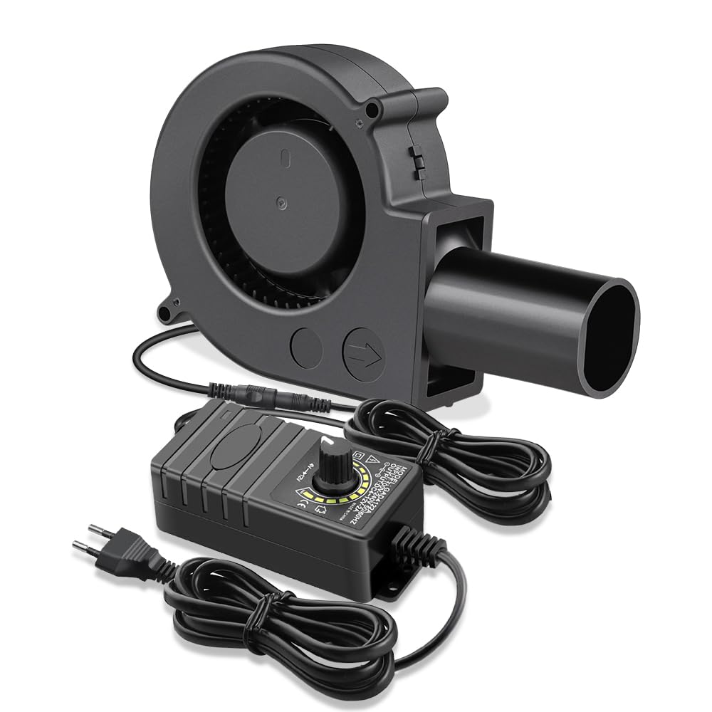 GDSTIME 230V Radial Lüfter 97mm x 33mm Radialventilator DC 4V -12V einstellbar Geschwindigkeit Geblä