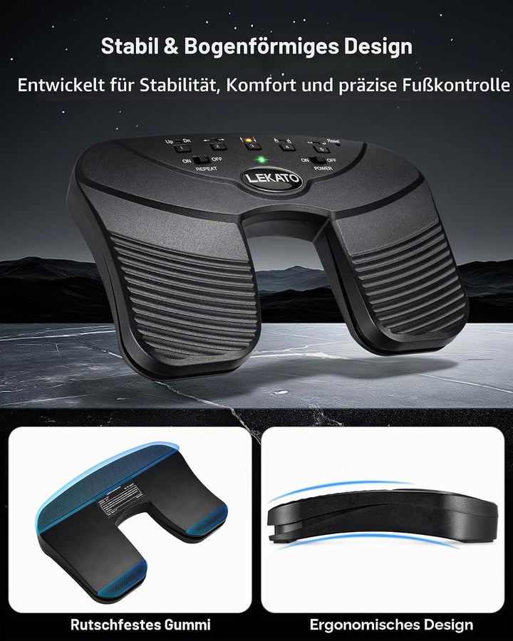 LEKATO Bluetooth Page Turning Pedal Silent Sheet Music Page Turner Foot Pedal for Tablet and Phone