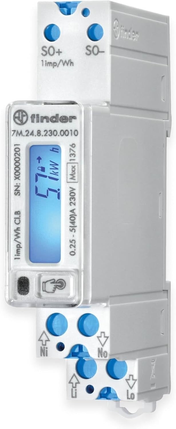 Finder 7M.24.8.230.0010 Wechselstromzaehler digital 40A MID-konform: Ja 1St.