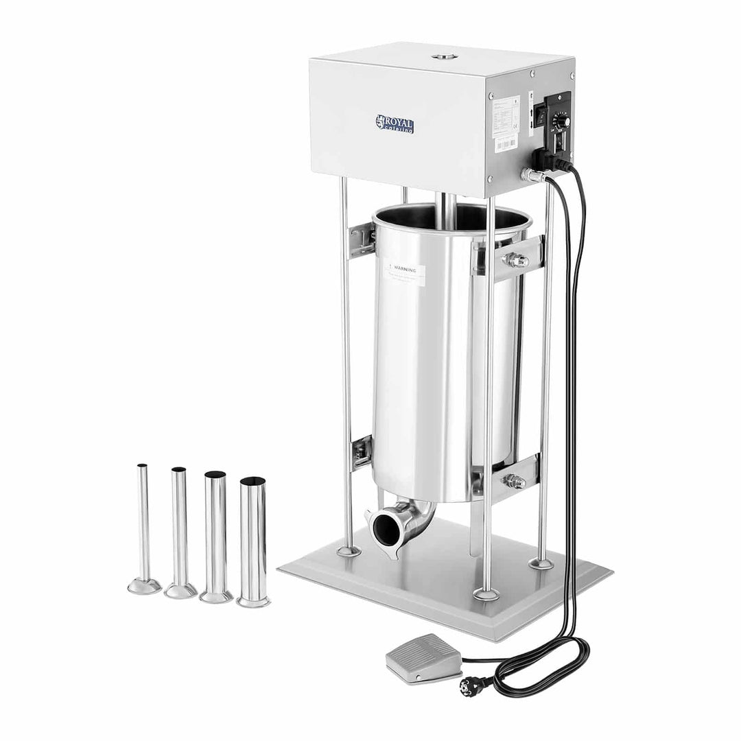 Royal Catering RCWF-15LE-H Wurstfüller Edelstahl elektrisch 260 W Wurstfüllmaschine 15l elektrische