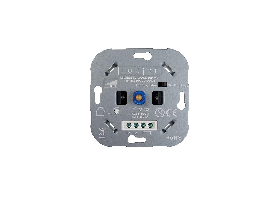 Lucide RECESSED WALL DIMMER NL - Dimmer - 300 Watt 230V - Weiss