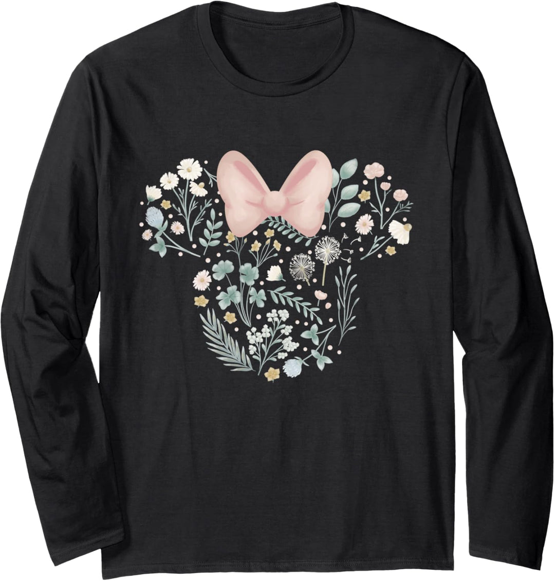 Disney Minnie Mouse Icon Spring Flowers Langarmshirt